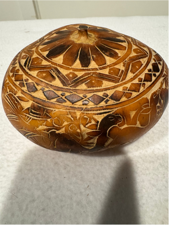 Unbranded Other - Unbranded Decorative Carved Animal & Floral Gourd Bowl One

Brown Tan From Peru